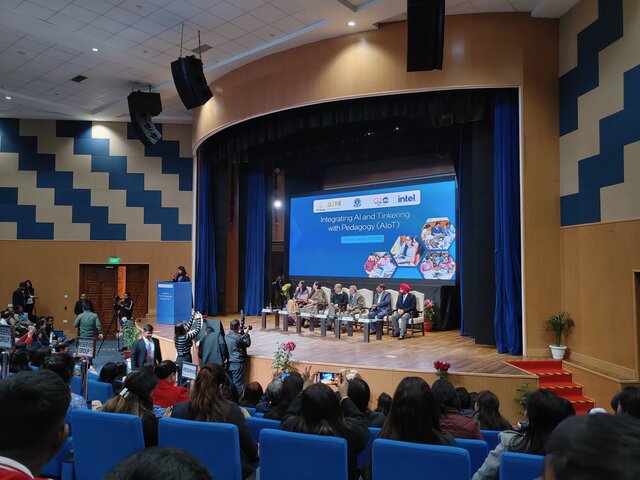 Aritra Neogi attending the speaker sessions at the AIoT Showcase