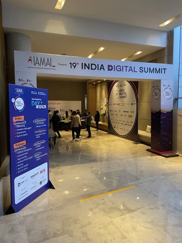 India Digital Summit 2025 reception desk at Hyatt Andaz, Aerocity, New Delhi