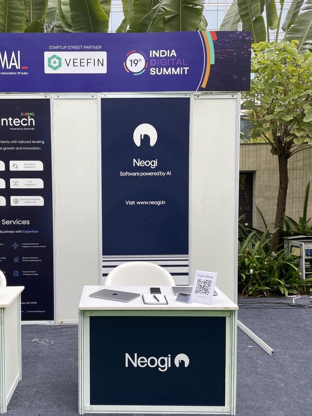Neogi Software startup booth at the Summit