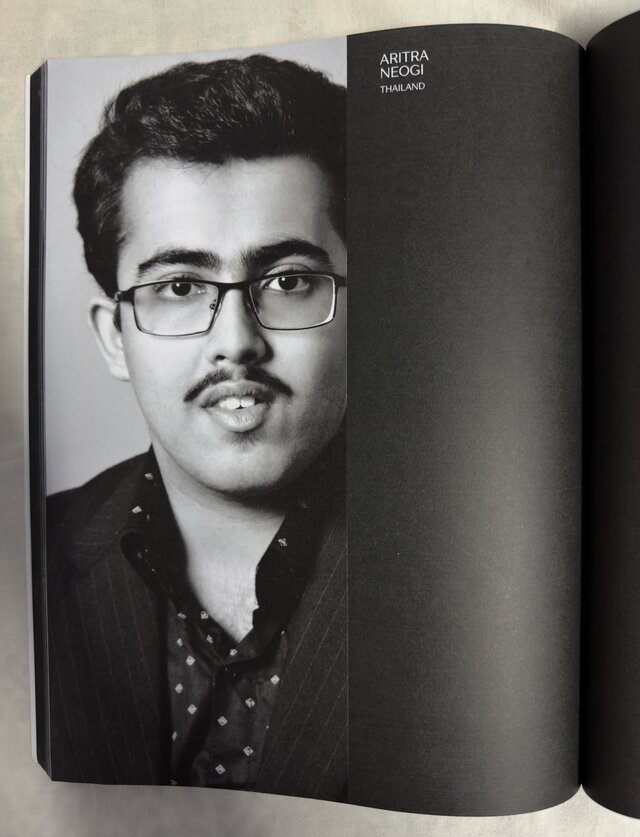 Portrait of Aritra Neogi in Vand Design Award Book